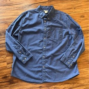 Carbon 2 Cobalt Men's Blue Polka Dot Long Sleeve Button Down Shirt Size XL